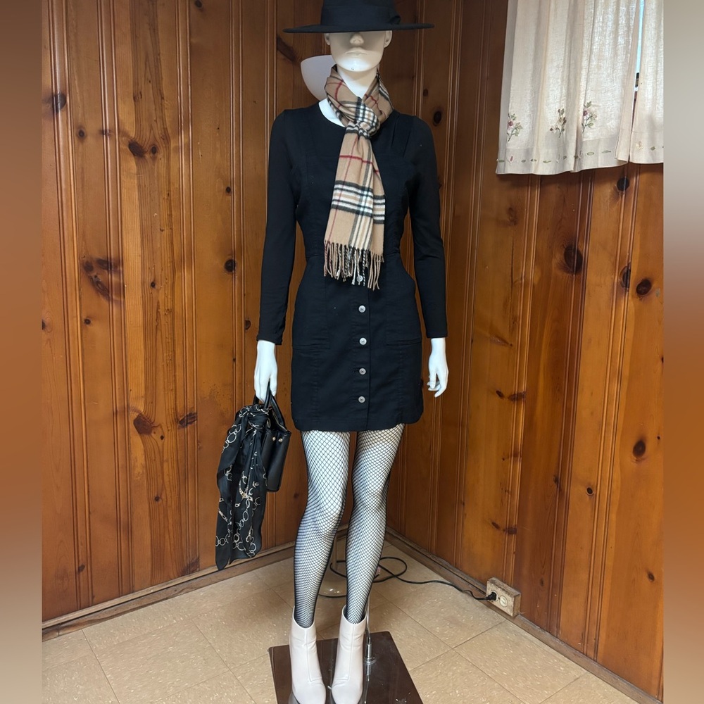 Black Button-Up Dress